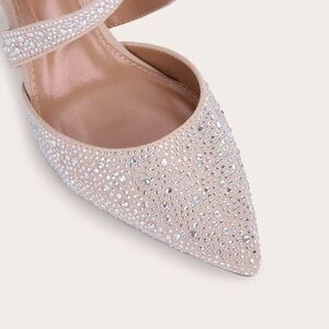 Elegant Carvela Beige Rhinestone Women's Heels